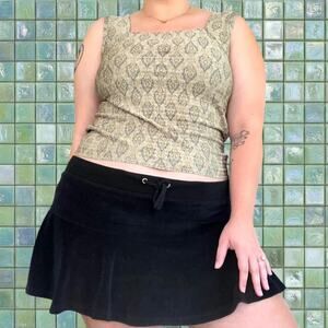 Handmade light green patterned tank